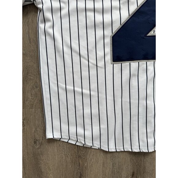 Vintage Y2K New York Yankees MLB Derek Jeter Pinstripe Baseball Jersey #2 2XL - Picture 13 of 16